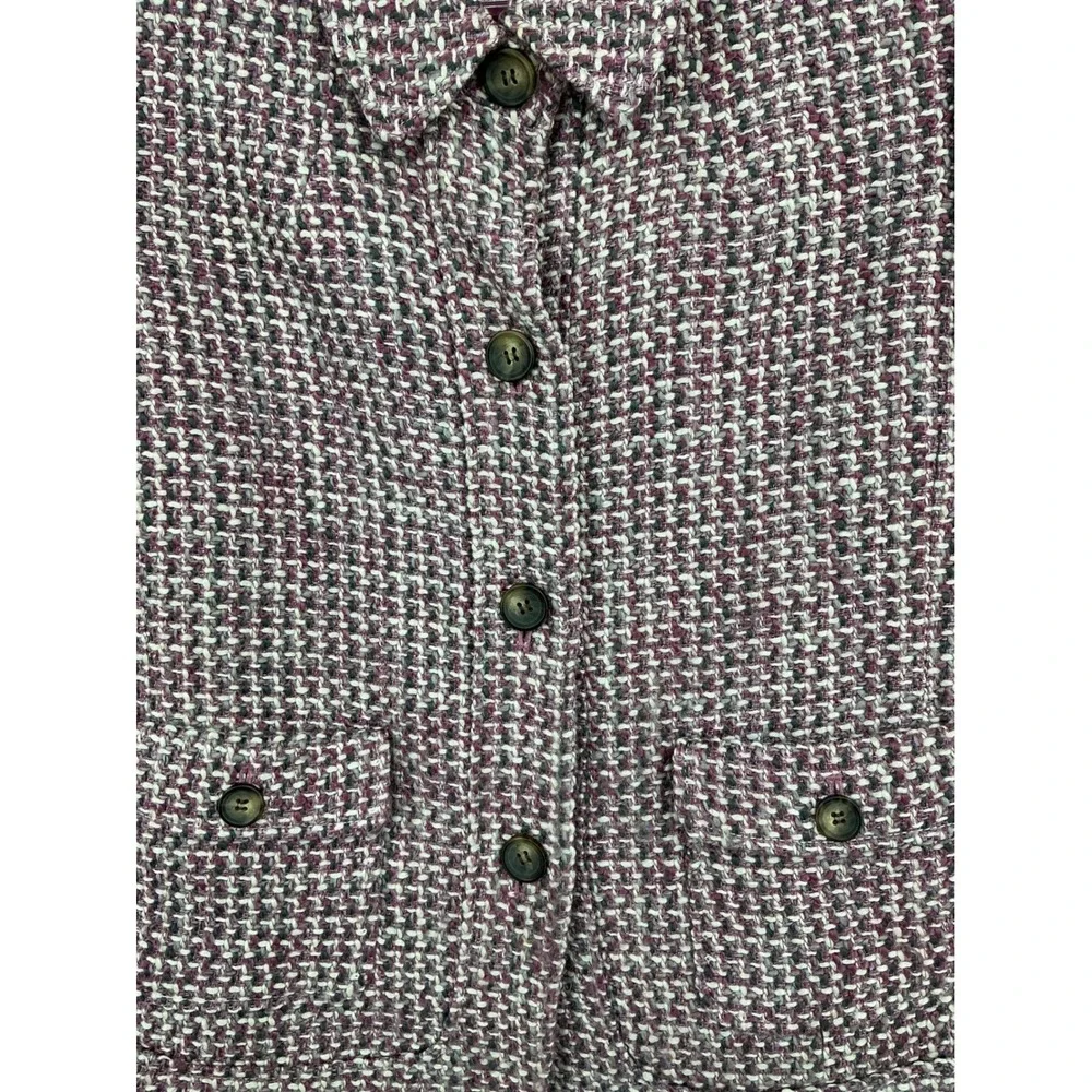 Talbots Jacket Womens Size 10 Tweed Wool Blend Blazer Office Career Preppy Pink